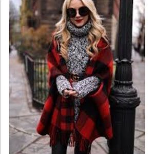 Treasure and bond fringed poncho